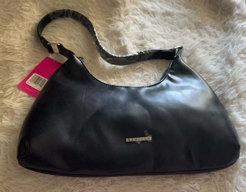 Rampage‎ Black Faux Leather Shoulder Bag